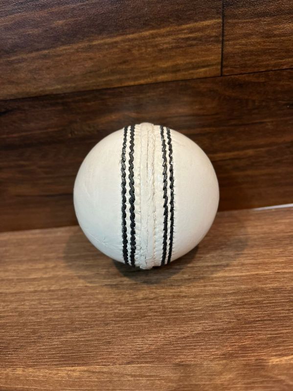 White Leather Cricket Ball