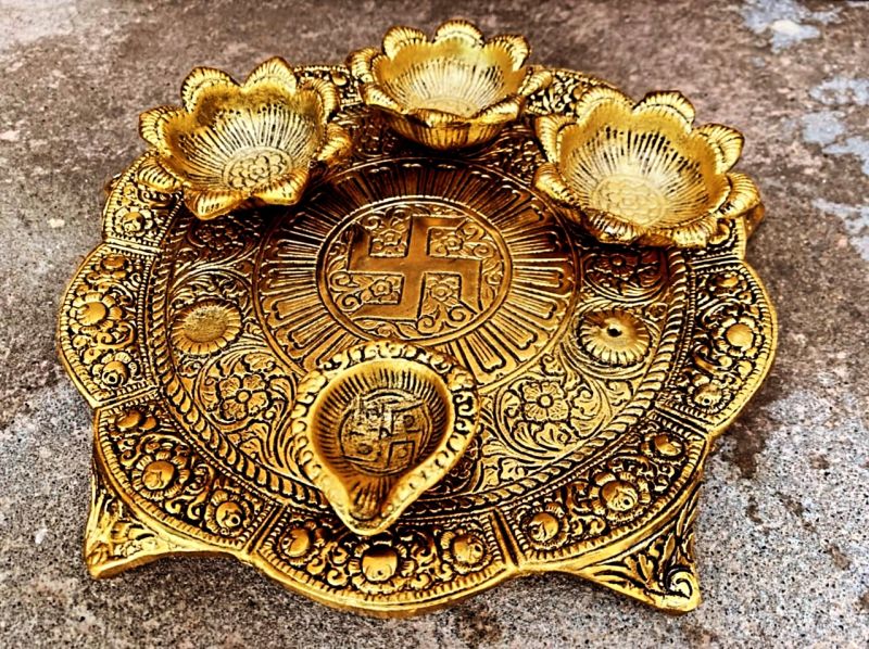 Aluminium Pooja Thali