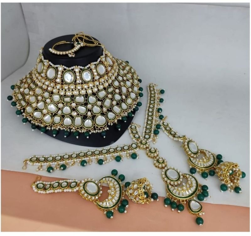 Kundan Choker Wedding Party Traditional Bridal Necklace Set