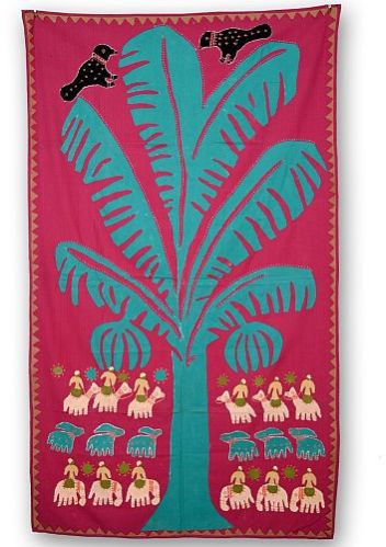 Cotton Pink Patch Work Wall Hanging