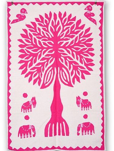 Pink Cotton Patchwork Wall Hanging