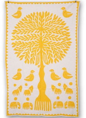 Yellow Cotton Patch Work Wall Hanging