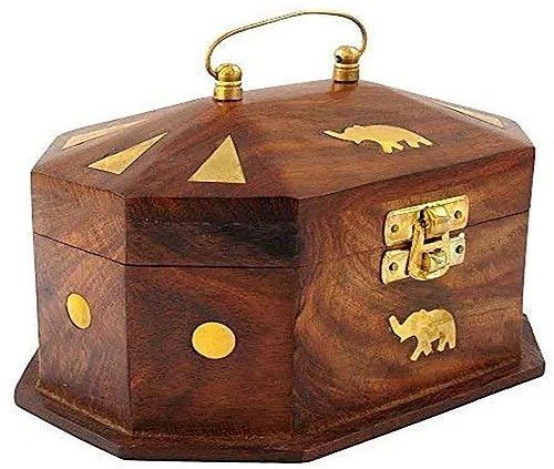 Wooden Jewellery Box With Handle
