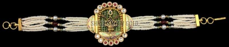 Antique Style Gold Festival Wear Gold Choker Necklace