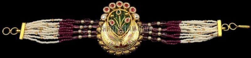 Ethnic Rajasthani Meenakari Gold Choker Necklace