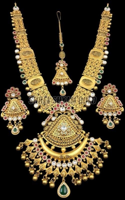 Grand Maharani Gold Bridal Necklace Set
