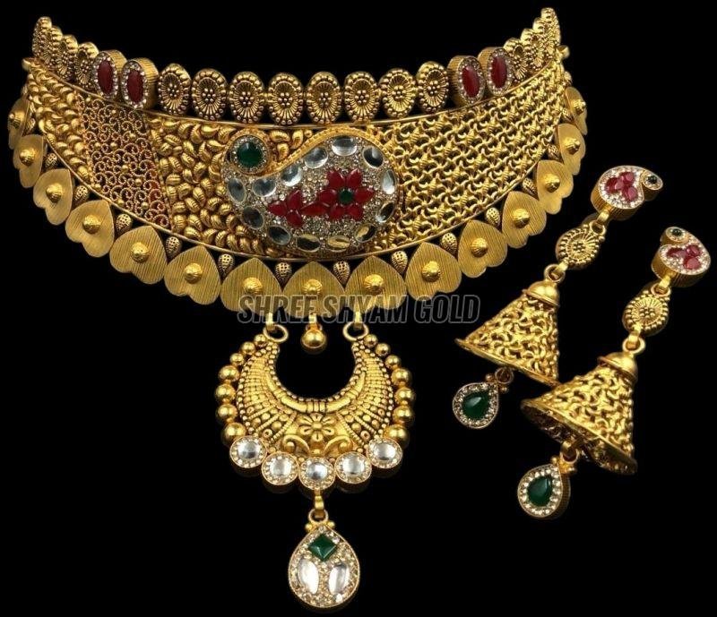 Handmade Designer Gold Necklace Set