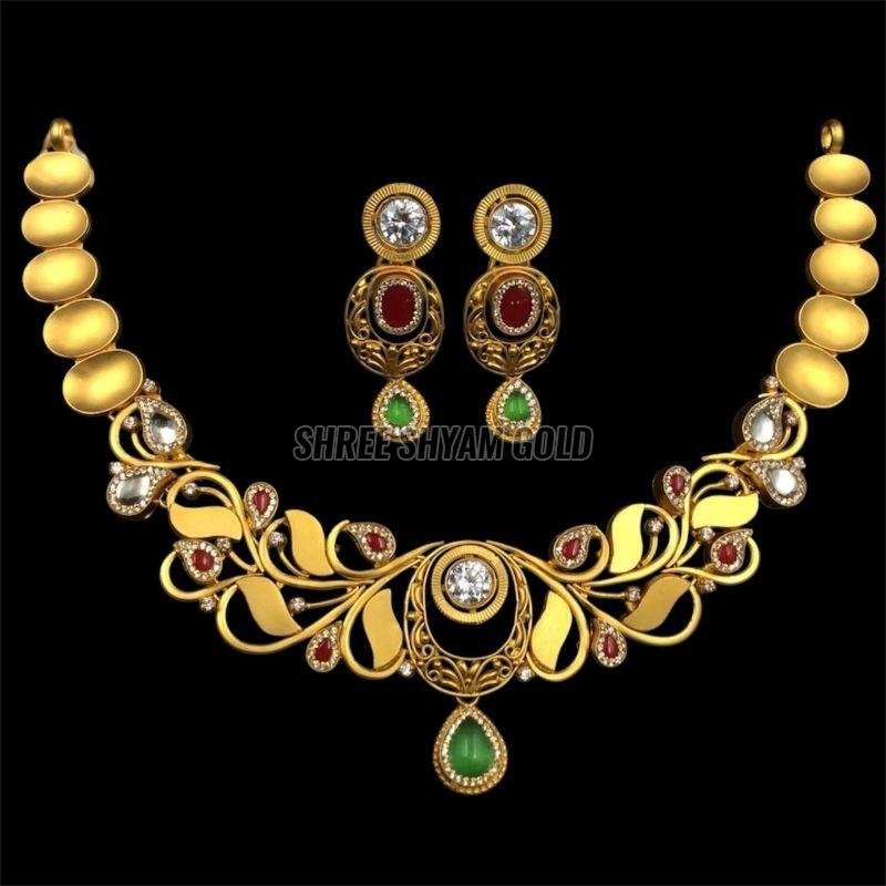 Luxury Handcrafted Ethnic Gold Necklace Set