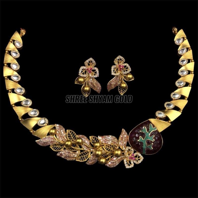 Royal Designer Gold Necklace Set
