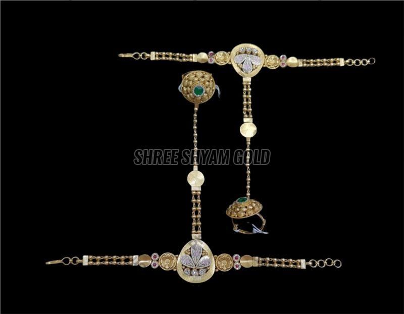 Traditional Handmade Single Finger Gold Hathphool