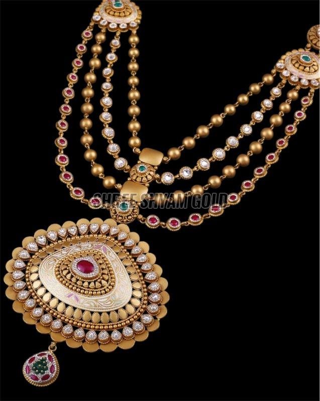 Ladies Triple Layer Gold Necklace