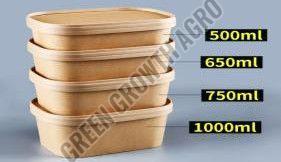 500ml Rectangular Craft Paper Food Container