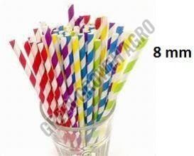 8mm Multicolor Paper Wrapped Straw