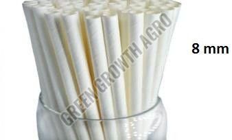 8mm White Paper Wrapped Straw