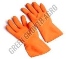 Orange Rubber Hand Gloves
