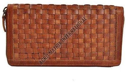 Ladies Designer Brown Leather Wallet