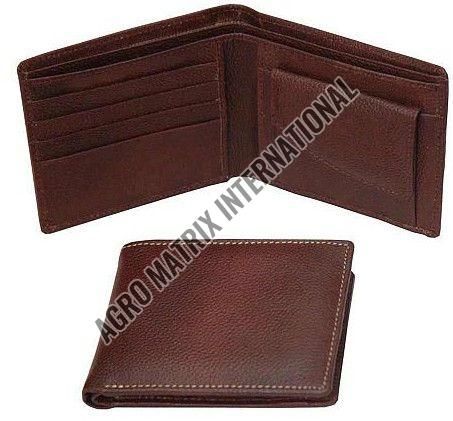 Mens Plain Brown Leather Wallet