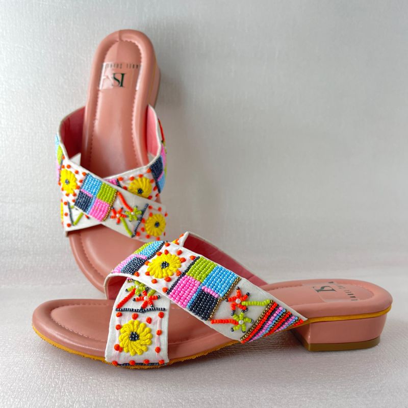 Criss Cross Leather Ladies Sandal