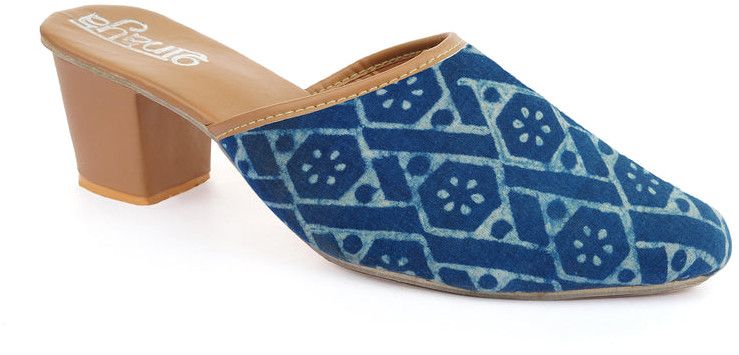 Jodhpur Blue Leather Ladies Heel