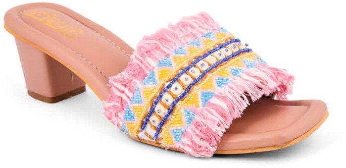 Pink Fly Leather Ladies Heels