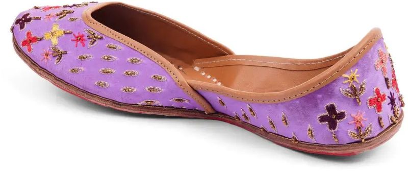 Purple Prays Leather Ladies Jutti