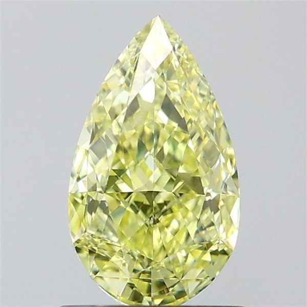 Yellow Pear Shaped Diamond