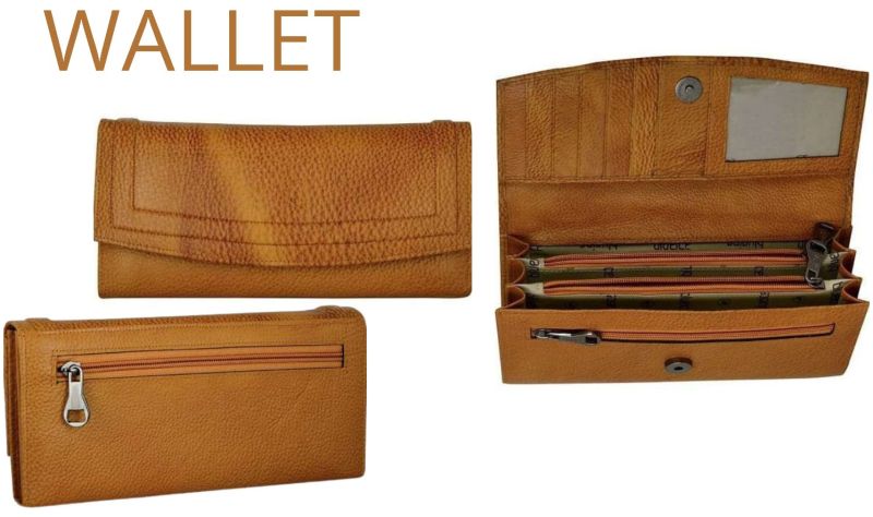 Ladies Brown Leather Wallets