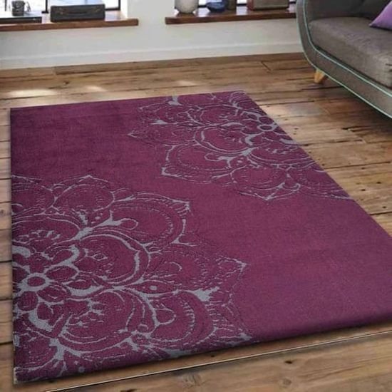 Wine Color Hand Tufted Carpet