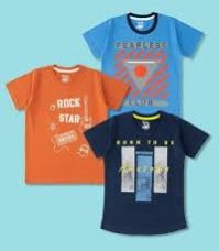 Boys Round Neck Printed T Shirts