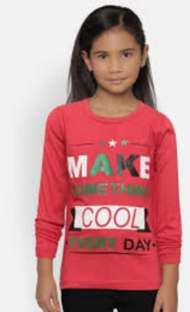 Girls Round Neck T Shirts