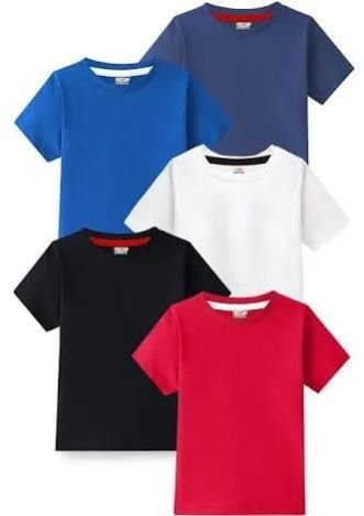 Multicolor Round Neck Men T Shirt