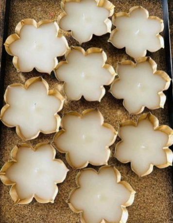 Soy Wax Metal Diya Scented Candle