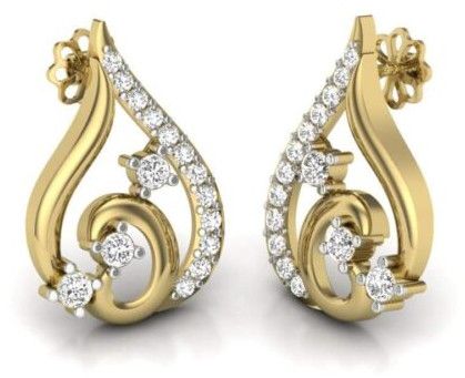 18Kt Gold Lab Grown Diamond Designer Earrings