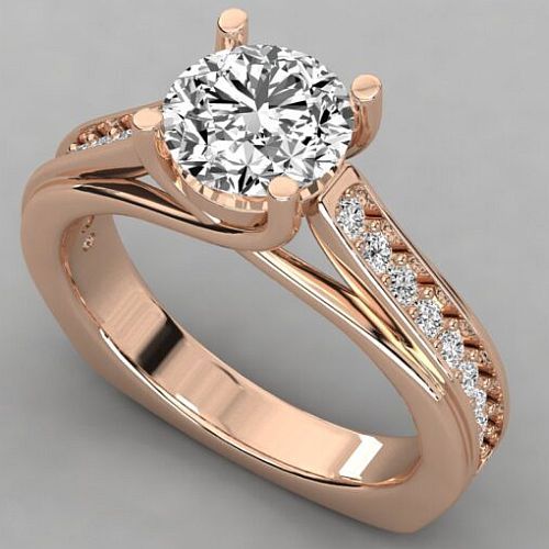 Exquisite 18kt Gold Lab Grown Diamond Ring