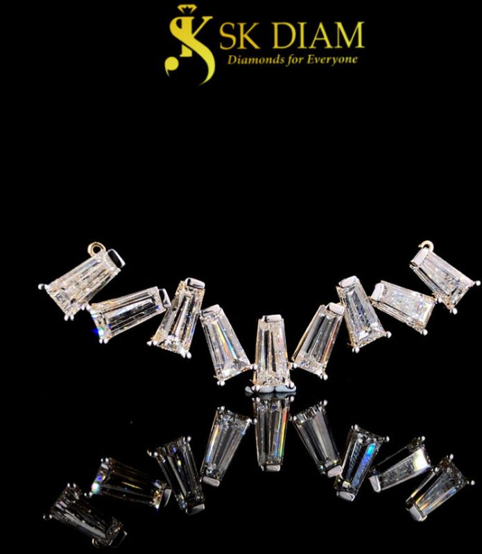 Exquisite Baguette Lab Grown Diamond Pendant