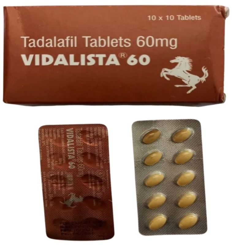 60mg Vidalista Tadalafil Tablets
