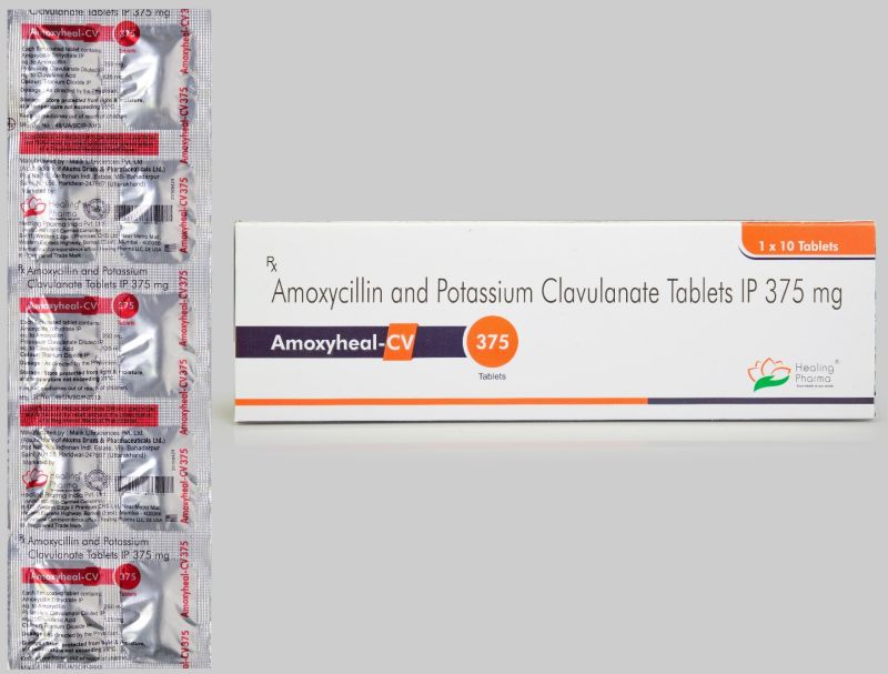 Amoxyheal CV 375 Amoxicillin Potassium Clavulanate Tablets