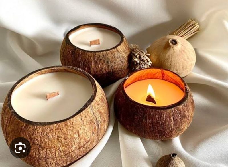 Soy Wax Coconut Shell Scented Candle