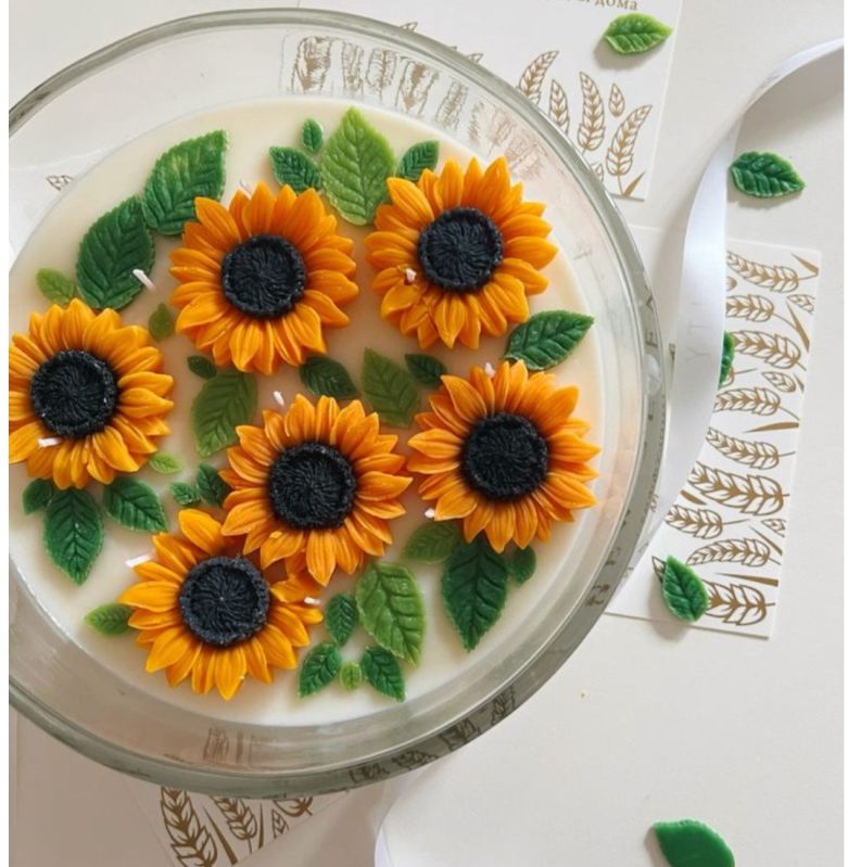 Soy Wax Sunflower Jar Candle