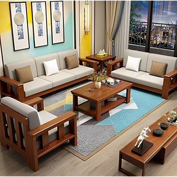 Wooden Lobby Sofa Set