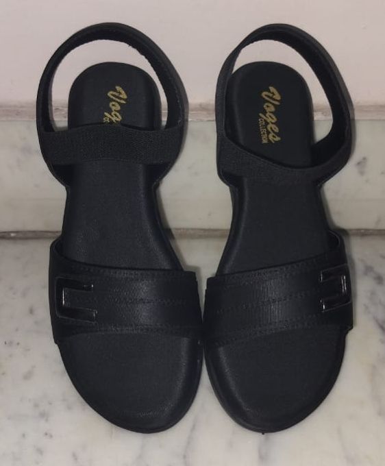 Voges Black Heel Ladies Sandal