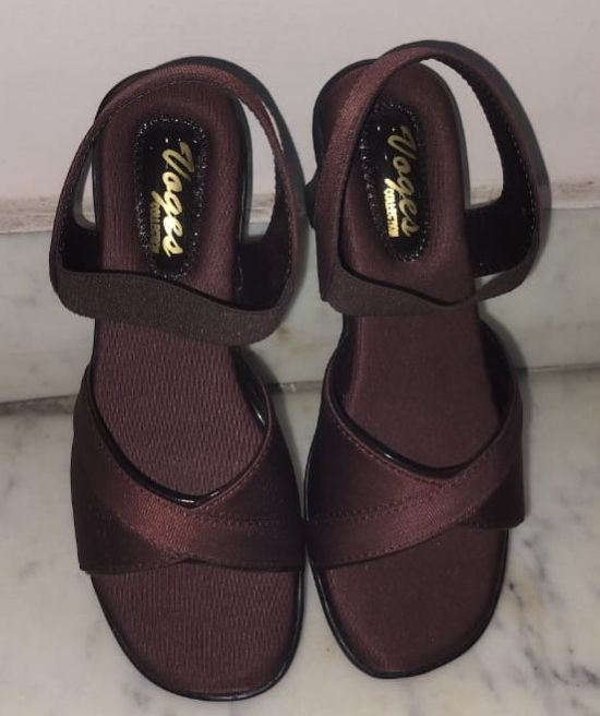 Voges Maroon Heel Ladies Sandal