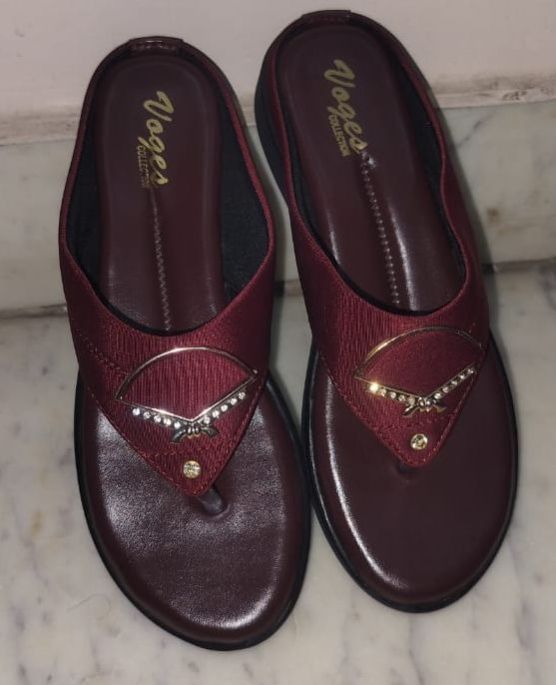 Voges Maroon Ladies Sandal