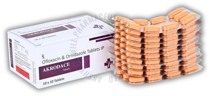 Akrodace Ofloxacin Ornidazole Tablet