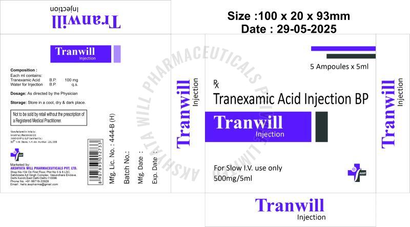 Tranwill Tranexamic Acid Injection