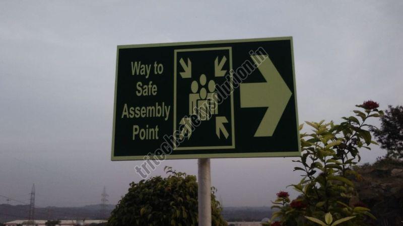 Aluminum Assembly Point Signs Board