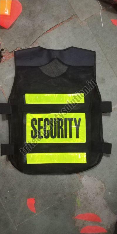 Black Security Print Reflective Safety Jacket