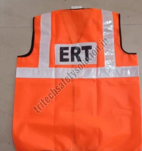 Without Sleeves Plain Polyester Reflector Safety Jacket