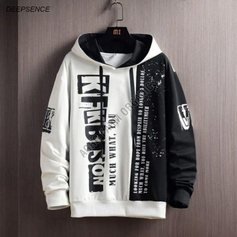 Classic Fleece Printed Hoodie Sweatshirts for Men