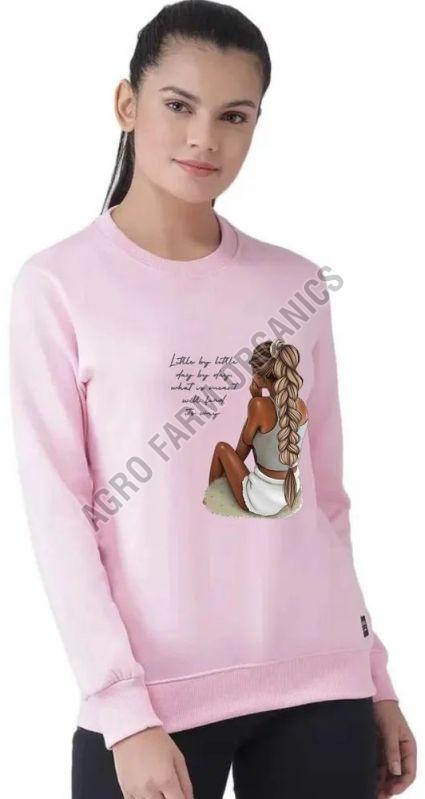 Fleece Pullover Women Printed Sweatshirts